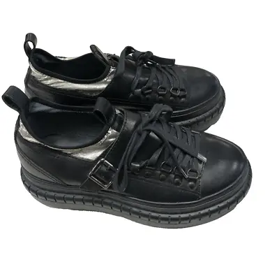 Acne Studios Men’s Black Leather Cyberpunk Platform Lace Up Shoes EU 42 UK 8  • £95