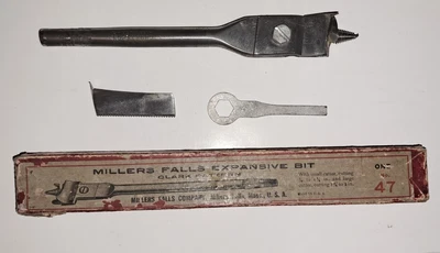 $17.60 • Buy Vintage Millers Falls No 47 Expansive Bit - Woodwork Carpentry Brace Auger Drill