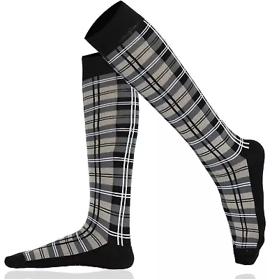 Mysocks Tartan Design Checked Knee High Socks Combed Cotton • £6.95