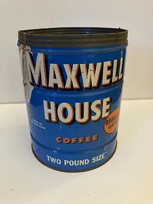 Vintage Maxwell House Metal Coffee Tin 2lb Regular Grind “Good To The Last Drop” • $19