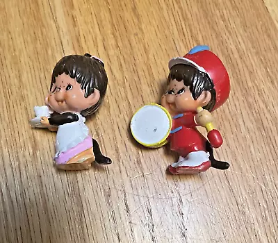 1979 Vintage Monchhichi Monkey PVC Figure Drummer Band Drums And Tea Lot Of 2 • $9.99