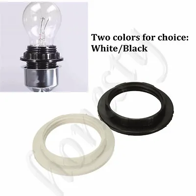 2 Color E14/E27 Screw Lampshade Lamp Light Shade Collar Ring Adaptor Bulb Holder • £3.95