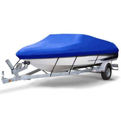 £29.99 • Buy Heavy Duty Boat Cover 17-19ft Speedboat Fish V-Hull Marine Dust UV Protect Blue