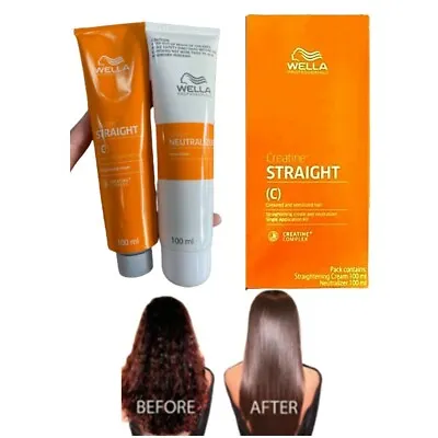 Hair Straightener WELLASTRATE Cream Straight Permanent DIY Intense Resistant N C • $28.97