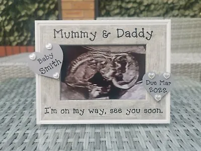 Personalised Baby Scan Photo Frame Picture Frame Any Wording. Mummy And Daddy • £14.95