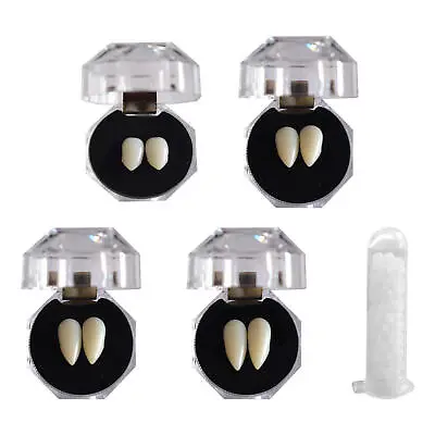 Halloween Fangs Teeth With Box Halloween Vampire Cosplay Dentures Costume • £5.89