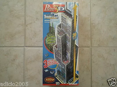 Wrebbit Puzz 3D Puzzle Sears Tower NEW Factory Sealed Box • $36.94