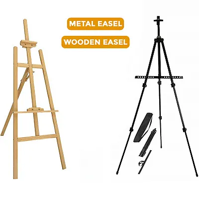 £12.35 • Buy Wooden / Metal Studio Easel Display Art Craft Artist Cafe Wedding Painting Stand