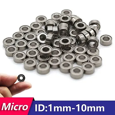 Miniature Ball Bearings Small Micro Mini 1/1.5/2/2.5/3/4/5/6/8/10mm Inner Dia. • $3.52