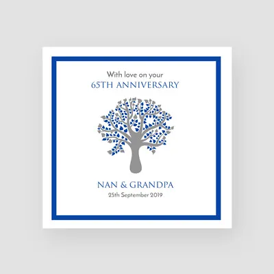 £3.85 • Buy Personalised With Love On Your 65th Sapphire Wedding Anniversary Handmade Card