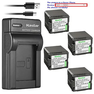 Kastar Battery Slim Charger For Panasonic VW-VBG260 VW-VBG260-K VW-VBG260PPK • $6.59