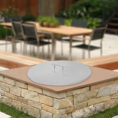 Fire Pit Lid Cover Stainless Steel Burner Pan Lid Round Silver Diameter 16/22in  • $33.60