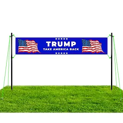 10' X 2' Trump 2024 Take American Back Large Banner Stand With Carrying Bag • $209.99