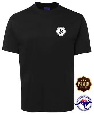 Bitcoin Logo Crypto Design T Shirt Casual Tee AU SELLER • $35.95