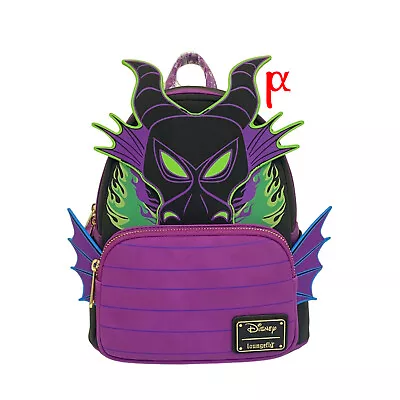 Loungefly Disney Sleeping Beauty Maleficent Dragon Cosplay Glow Mini Backpack • $299.99