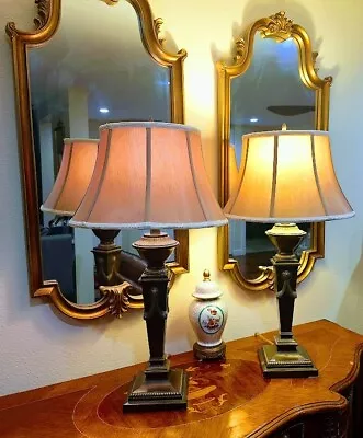 Neoclassical Medusa Head Accent Pair Table Lamps Gianni Versace Inspiration 1940 • $250