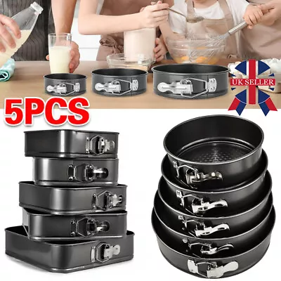 10Pcs ROUND CAKE MAKING TINS NON STICK BAKING BAKE TRAY HOME PARTY WEDDING UK • £3.39