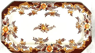 1920s Rectangular Moriyama Mori-Machi Serving Dish Handpainted JAPAN REPLACEMENT • $17.95