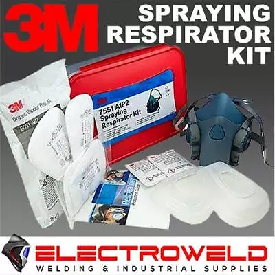 3M Spraying Kit Half Face Respirator Filters P2 5925 A1 6051 Pesticide Gas 7551 • $104.95