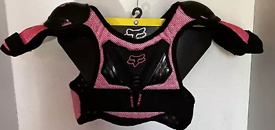 $25 • Buy Fox Racing PeeWee Titan Roost Deflector-Brand New W/Tags-Blk/pnk-S/M(age 4-7)