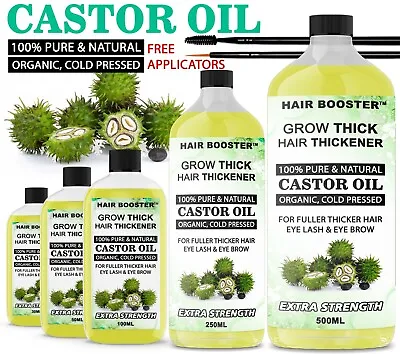£2.99 • Buy 100% Pure Organic Castor Oil For Eyelashes ❤️ Eyebrows Hair Growth Body Care 🔥✅