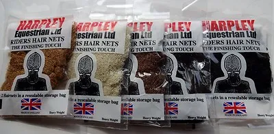 Harpley Medium Or Heavy Weight Riders Hairnets 2 PACK Horse Riding Hair Net  • £3.25