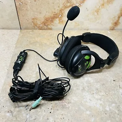 Turtle Beach Ear Force X12 Green/Black Gaming Headset PC & Xbox 360 • $23.92