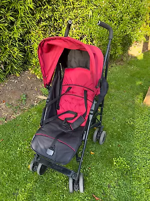 Hauck Speed Plus Four Wheel Pushchair - Red/Black • £20