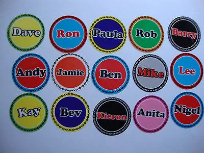  12 Lawn Bowls Stickers 1  Your Own Name   Crown Green Bowls Flat Indoor     • £2.99