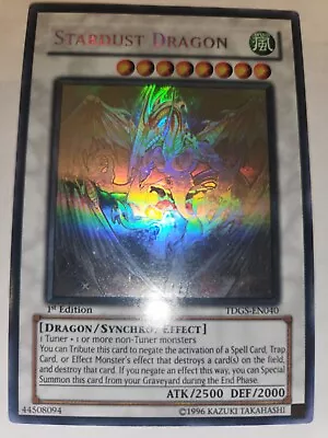 Stardust Dragon - TDGS-EN040 - Ghost Rare - 1st Edition - English - NM • $1800