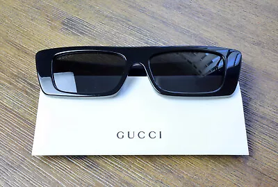 Gucci GG1331S 001 54mm Square Sunglasses In Black And Gray Lens • $199