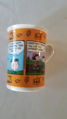 Peanuts Fall Happy Thanksgiving Snoopy FINE PORCELAIN Coffee Mug CHARLES SCHULTZ • $39.95