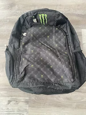 Monster Energy Drink Promo Laptop Bag Backpack Bookbag BlackGreen 18X13x8 • $35