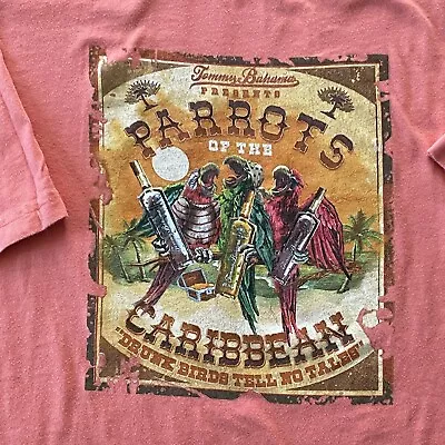 Tommy Bahama Parrots Of The Caribbean Vintage Orange Graphic T-shirt Mens XXL • $21.74