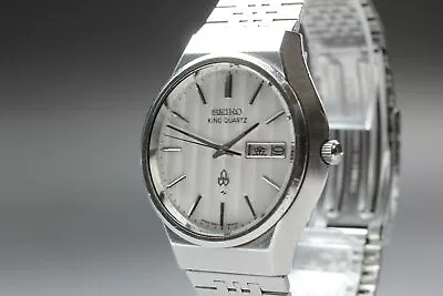 [Exc+5] Vintage Seiko King Quartz 0853-8005 Silver Dial Men's Watch From JAPAN • $169.90