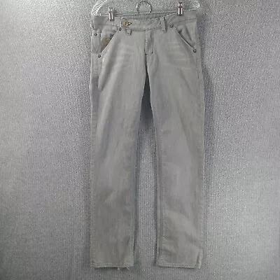 Four 4 Stroke Avalon Flared Jeans Womens 29 Gray Sky Blue Stitching Distressed • $10