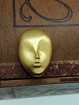 Brancusi Mask Brooch Matte Gold Tone Museum Collectible -Buy3ShipFree  • $7