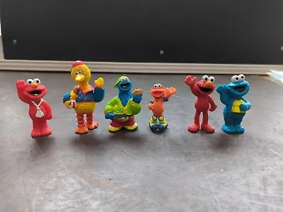 Lot Of 6 Henson Sesame Street PVC Cake Top- Zoey Big Bird Cookie Monster Other • $15.95