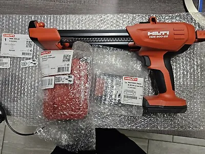 HILTI HDE 500-22 Adhesive Epoxy Dispenser Gun With B22-55 BATTERY AND CHARGER  • $200