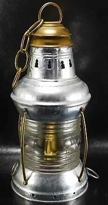 Nautical Authentic Lantern Triplex ? Ship Oil Burning P & A Mfg Burner Nice • $124.99
