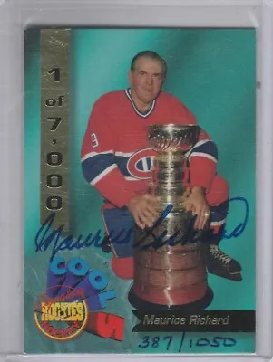 1995 Signature Rookies #1/7000 Autograph Maurice The Rocket Richard Canadiens  • $159.99