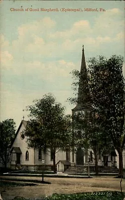 Church Good Shepherd Episcopal Milford Pennsylvania ~ C1910 Vintage Postcard • $1.99