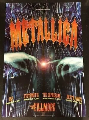 Metallica Poster May 18 - 22 2002 San Francisco Fillmore Metalica • $199.99