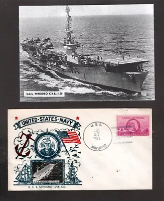 U.S.S. Mindoro (CVE-120) - Naval Ship's Cover - July 27 1951 - Gmahle Cachet • $4.99