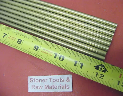 20 Pieces Of 1/4  C360 BRASS SOLID ROUND ROD 12  Long .25  H02 Lathe Bar Stock • $57.56