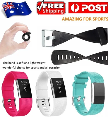 $9.95 • Buy For Fitbit Charge 2 Wrist Straps Wristband Replacement Silicon Watch Rubber Band