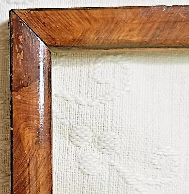 Vintage Wood Frame 6  X 4.25  Out To Out.. 3.5 X 5  Inside Glazed Brown • $11