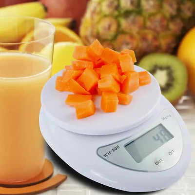 5kg/11lbs Kitchen Scale Digital Food Diet Postal Scale Weight Balance + Battery • $10.99