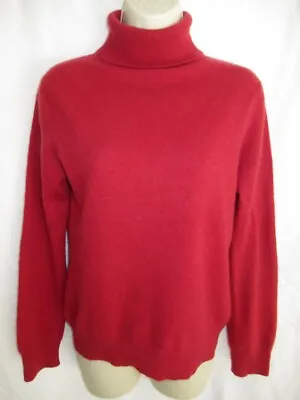 Apt 9 100% Cashmere Red Turtleneck Sweater  M May Fit Small S • $15.95