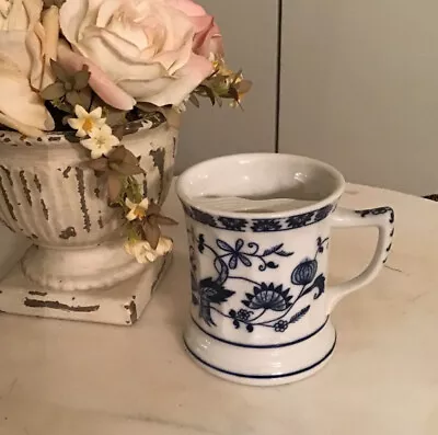 Vienna Woods Blue Onion Mustache Cup Seymour Mann Japan Fine China Mug • $10.50